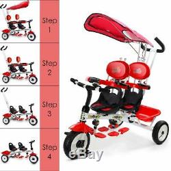 twin tricycle stroller