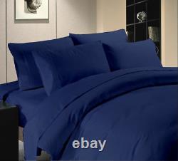 1000 TC Egyptian Cotton Blue Solid All Bedding Items Cal/King/Queen/Twin/FullXL