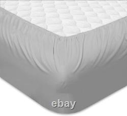 1000 Thread Count Best Egyptian Cotton US-Complete Bedding Items Silver Solid