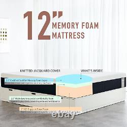 1012Twin Full Queen King Size Gel Memory Foam Breathable Mattress, Bed In a Box