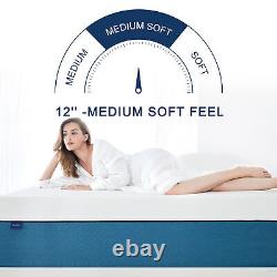 10 12Twin Full Quee King Gel Memory Foam Mattress Breathability Bed In a Box