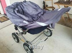 2 in 1 DOUBLE Twin BABY Infant Bassinet Seated STROLLER CARRIAGE EMMALJUNGA