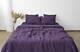 3pcs Purple Color Washed Cotton Duvet Duvet Cover Twin Full Double King Duvet