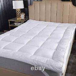 3 Inch Extra Thick Quilted Mattress Topper Plush 400TC Cotton Pillow Top Bed Pad