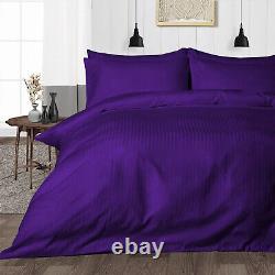 3 PC Duvet Set+Fitted Sheet Egyptian Cotton Stripe-Twin/Full/Queen/King/Cal King