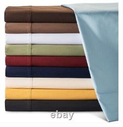 3 PCs Duvet Set+Fitted Sheet Egyptian Cotton Solid-Twin/Full/Queen/King/Cal King