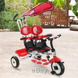 4 In 1 Twins Kids Baby Stroller Safety Double Rotatable Seat Free Fast Shipping