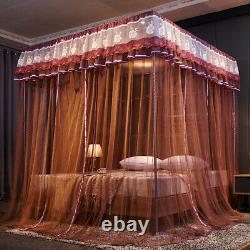 4 post functional bed canopy mosquito net Twin Queen California King+Frame Post