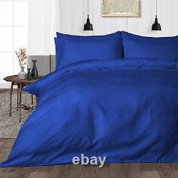 5 PC Duvet Set+Fitted Sheet Egyptian Cotton Stripe-Twin/Full/Queen/King/Cal King