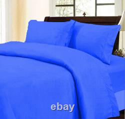 5 PCs Duvet Set+Fitted Sheet Egyptian Cotton Solid-Twin/Full/Queen/King/Cal King