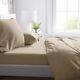 600tc Egyptian Cotton Comfort Style Sheet Set/duvet Set/fitted/flat Beige Solid