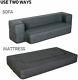 8'' Folding Sofa Bed Couch Memory Foam Futon Bed For Guest Sleeper Chair Bed