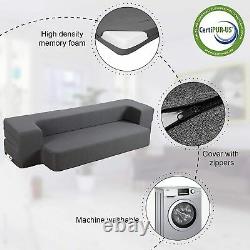 8'' Folding Sofa Bed Couch Memory Foam Futon Bed for Guest Sleeper Chair Bed