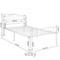 Adult Child White Double Size Single Bed Frame Bedroom Living Room Single Bed