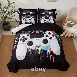 Akkialla Gamer Bedding Sets for Boys, Twin Size 2-Piece Gaming Comforter Sets fo