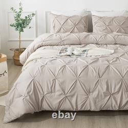 Andency Burgundy Comforter Set Twin(66x90Inch), 2 Pieces1 Pinch Pleat Comforter