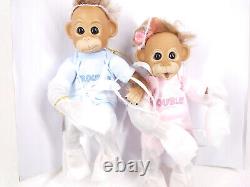 Ashton Drake Twins Baby Orangutans Double Trouble Doll Set New Free Shipping