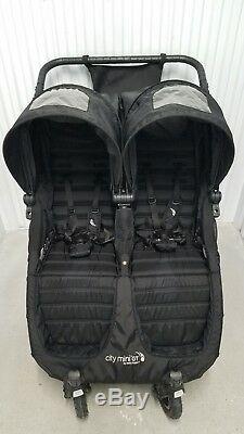 BABY JOGGER CITY MINI GT DOUBLE TWIN STROLLER ALL TERRAIN IN BLACK With ACCESSORY