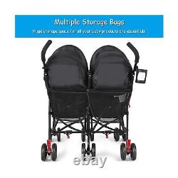 BABY JOY Double Light-Weight Stroller, Travel Foldable Design, Twin Umbrella