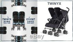 BNIB Twins CYBEX Twinyx Pushchair Pram Double Baby Stroller + 2x rain covers
