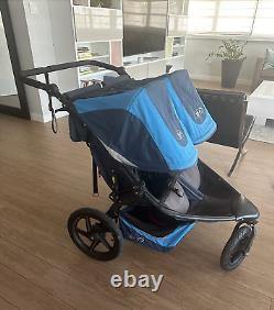 BOB Revolution Flex 3.0 Double Jogging Stroller, Glacier Blue