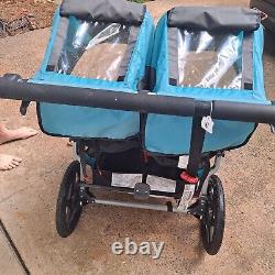 BOB Revolution Flex Duallie Double Jogging Stroller, With Rain Cover Will Ship