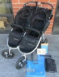 BUMBLERIDE Indie Twin DOUBLE STROLLER $925.00 WithRain Guard+Manual+Tire Pump+2016