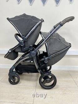 BabyStyle Egg Stroller Tandem / Double Pewter Grey Twin