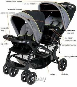 Baby Boy Double Stroller Infant Toddler Twin Sit N Stand Set