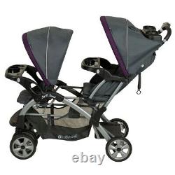 Baby Combo Double Stroller with 2 Car Seats Twins Nursery Center Bag Travel Set