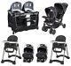 Baby Double Combo Stroller With 2 Car Seats Twins Nursery Center Playard 2 High