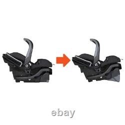 Baby Double Stroller Frame with 2 Car Seats & Bases Twins Combo Set Playard Bag