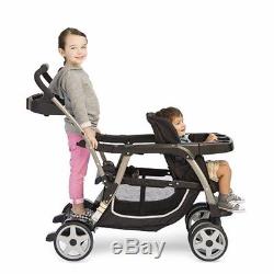 Baby Double Stroller Sit and Stand Two Car Seat Twins Travel System Graco