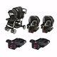 Baby Double Stroller Sit And Stand Two Car Seat Two Bases Twins Travel System
