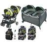 Baby Double Stroller Travel System With 2 Car Seats Nursery Center Twins Combo