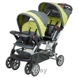 Baby Double Stroller Travel System with 2 Car Seats Nursery Center Twins Combo