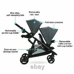 Baby Double Stroller Twin Lightweight Travel Stroller Infant Pushchair