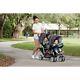 Baby Double Stroller Twin Wagon Easy Fold W Canopy Two Black Seat Child Infant