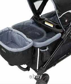 Baby Double Stroller Wagon 2 in 1 Expedition Pro Infant Toddler Twin -Black