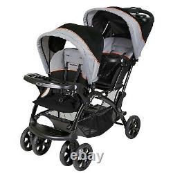 Baby Double Stroller with 2 Car Seat Infant Twins Kids Travel Combo