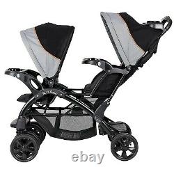 Baby Double Stroller with 2 Car Seat Infant Twins Kids Travel Combo