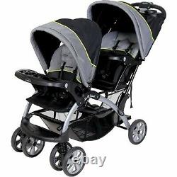 Baby Double Stroller with 2 Car Seats 2 Infant Swing Twins Playard Basinet Combo