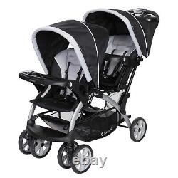 Baby Double Stroller with 2 Car Seats 2 Infant Swings Twins Playard Combo Gift