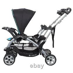 Baby Double Stroller with 2 Car Seats Twins Nursery Center Bag Travel System Set