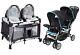Baby Double Stroller With 2 Car Seats Twins Nursery Crib Bag Combo Travel Set