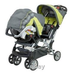 Baby Double Strollers Infant Twins Carrier Child Cart Lightweight Carriage Buggy