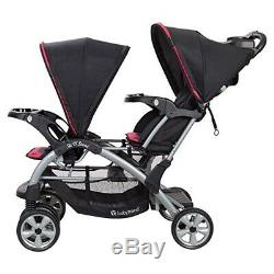 Baby Girls Combo System Nursery Center Twins Double Stroller 2 Infant Car Seats