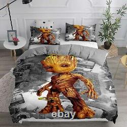 Baby Groot Pillowcase Duvet/Quilt/Donna Cover Single/Double/King Bed Bedding Set