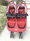 Baby Jogger City Mini Double Twin Side-by-side Stroller Red /gray