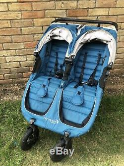 Baby Jogger City Mini GT Double Twin All Terrain Stroller Teal Gray